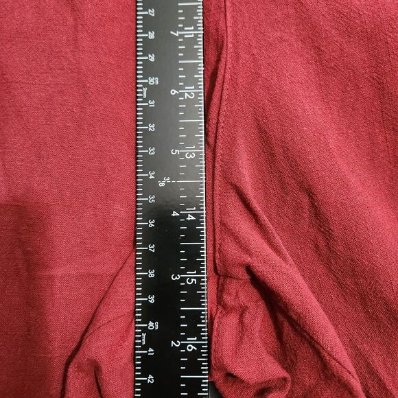 Halara Flex Women 3X Plus Maroon High Waisted Pocket Wide Leg Waffle Work Pants - Picture 9 of 10